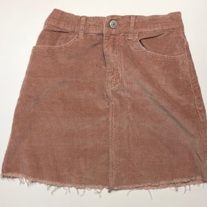 Pink corduroy brandy Melville skirt